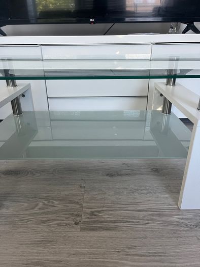 Glass coffee table