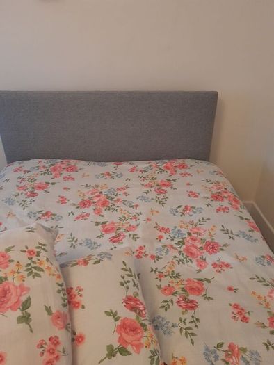 Nice Double Bed with All the betting and Cover