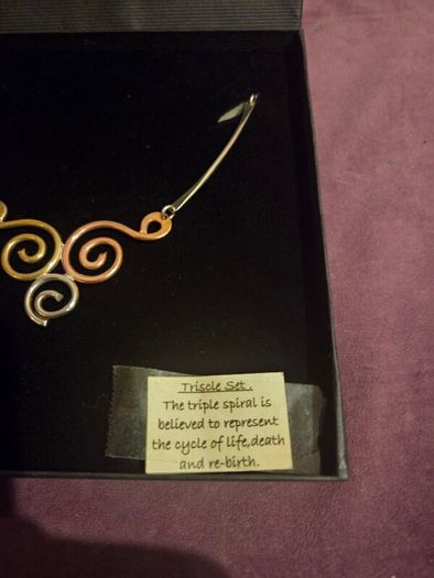 Hand Crafted Irish Made Triple Spiral Necklace by Kieran Cunningham
