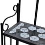 Plant Stand Plant Display Black White Mosaic Pattern Image 3