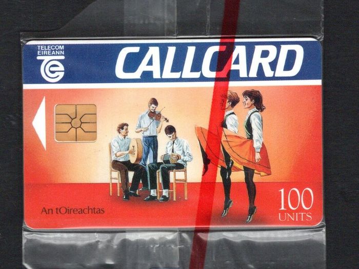 1991 Ireland 100 unit An tOireachtas Callcard was issued to promote the Oireachtas festival which celebrates the irish language and culture with Dame Lane address (Gemplus GEM1) Call Card Mint in Packaging