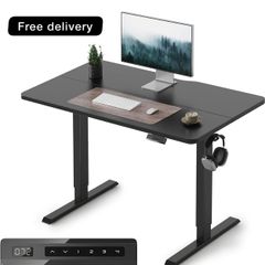 Height Adjustable Electric Standing Desk controller, 100x60cm black