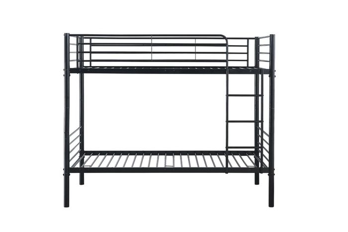 Metal Single Bunk Bed Frame- Black - Free Deliver