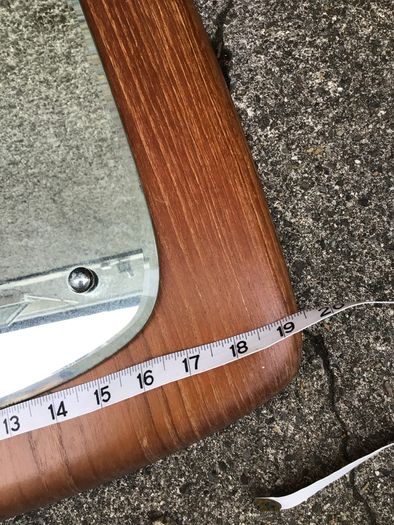Stunning large mid-century Mirror on wood