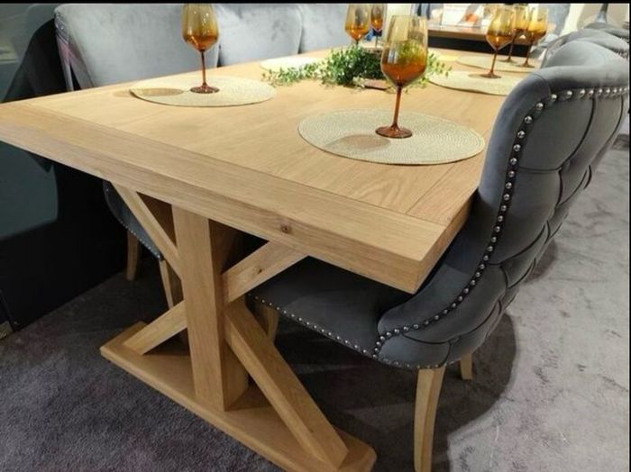Solid Oak Dining Table 200cm, Brand New