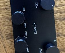 Cubilux AM J5 Game Audio & Chat Mixer For Switch, Xbox, PS5/PS4, PC & Discord | Dual Headphone Output, Game/Voice Balance Control