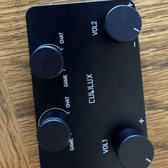 Cubilux AM J5 Game Audio & Chat Mixer For Switch, Xbox, PS5/PS4, PC & Discord | Dual Headphone Output, Game/Voice Balance Control