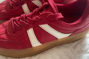 Red trainers