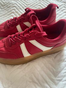 Red trainers