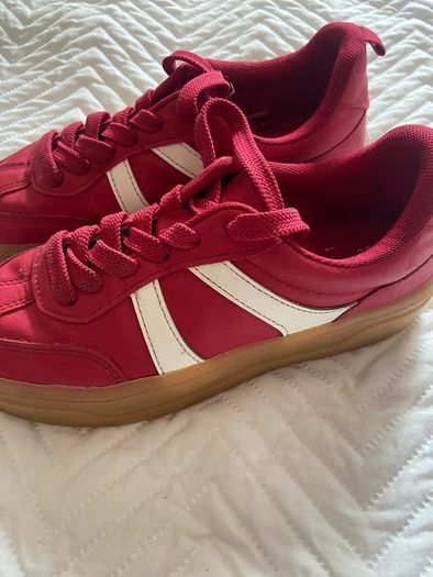 Red trainers