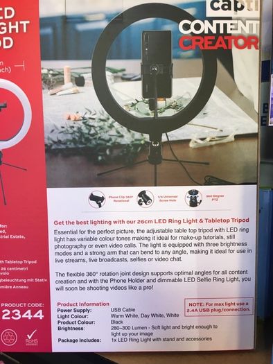 26 cm LED Ring Light Content Creator