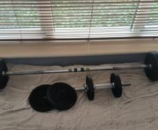 home gym exercise set in very good condition.