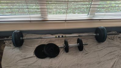 home gym exercise set in very good condition.