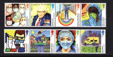 2022 Great Britain Combat Corona Campaign - Heroes of the COVID Pandemic Commemorative Stamps Mint Never Hinged (MNH)