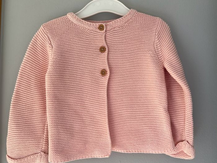 Willow by Leigh Tucker baby girls peach cardigan size 9-12mth EUC