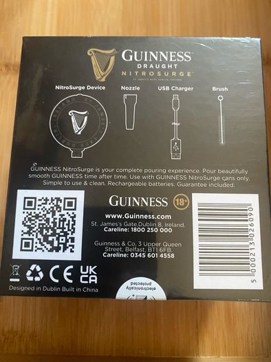Guinness Draught Nitrosurge Device brand new