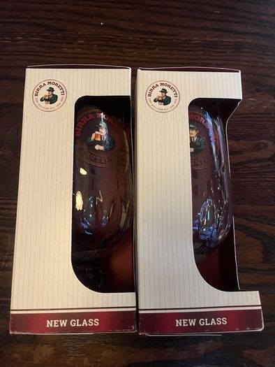 Birra Moretti pint beer glass