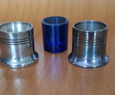 A pair of vintage EPNS A1 salt cellars