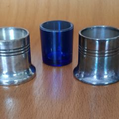 A pair of vintage EPNS A1 salt cellars
