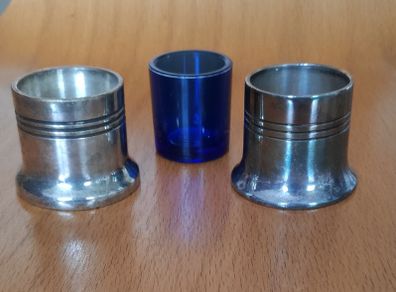 A pair of vintage EPNS A1 salt cellars