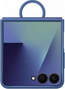 Samsung Silicone Case with Ring Folding Silicone Case with Ring for Galaxy Z Flip7, Blue,original