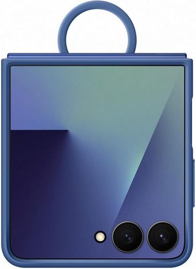 Samsung Silicone Case with Ring Folding Silicone Case with Ring for Galaxy Z Flip7, Blue,original