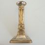 Vintage brass column candlesticks pair Image 7