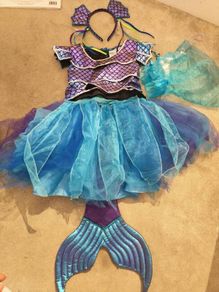 6-8 Years old girl mermaid costume
