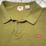 Levi's Mens Khaki Short Sleeve Polo Neck Tee Shirt Size 2XL Image 3