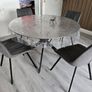 120 cm Round dining table and 4 chairs Image 3