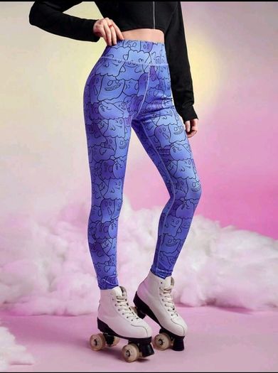 SHEINNeu Allover Print Leggings Size S