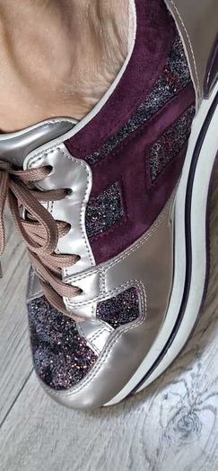 HOGAN leather trainers Sz 40 (Fit 7UK) - Rrp 320 (New)