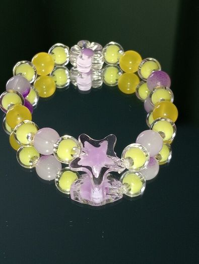 Handmade bracelet crystal pearl gold