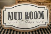 New wood and metal Mud Room sign