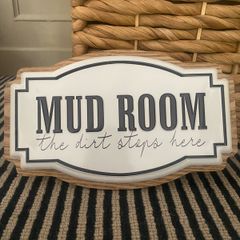New wood and metal Mud Room sign