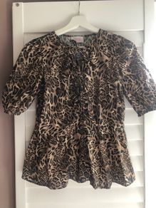 SAVIDA leopard print blouse - Size 6