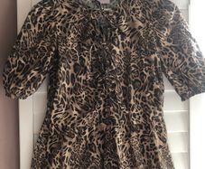 SAVIDA leopard print blouse - Size 6