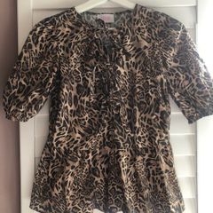 SAVIDA leopard print blouse - Size 6