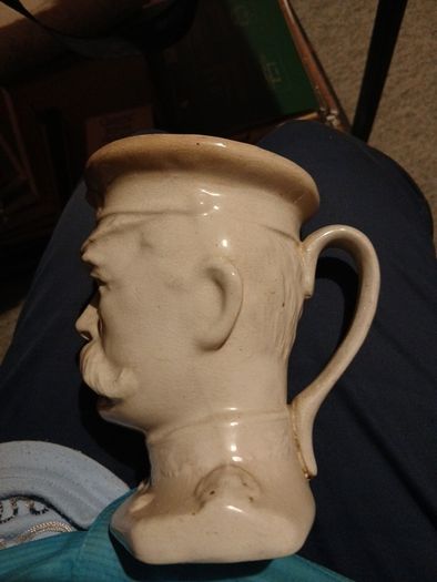 Antique WW1 era Kitchener Ceramic Character jug