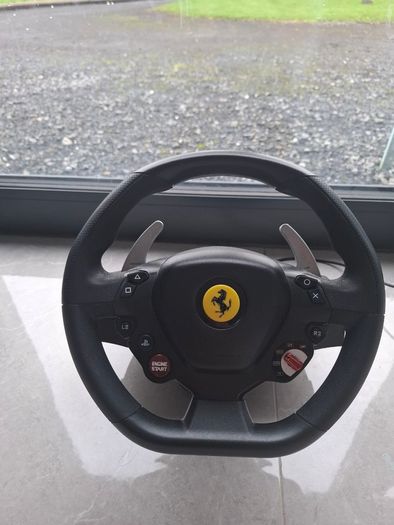 Ferrari driving simulator wheel with pedals brealy used