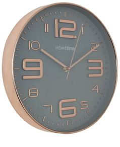 Grey and rose gold/copper wall clock 30cm