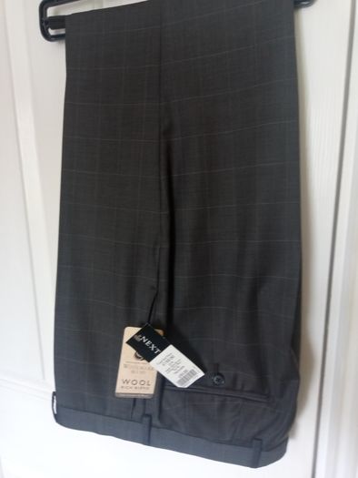 Men's Next trousers grey check 32R new