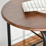2-Seater Bar Stool and Table Set w/ Bottle Storage Shelf Wood Tone (FREE SHIPPING) Image 4