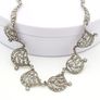 925 Vintage Sterling Silver & Marcasite Gothic Art-Nouveau Style Necklace Image 7