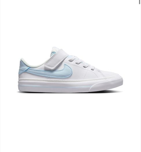 Nike Court Legacy Shoes White Blue Tint Kids