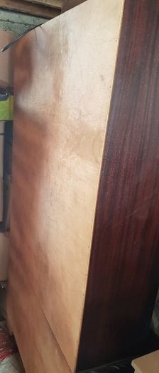 Mahogany display cabinet with lights & mirrors