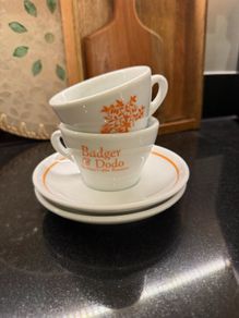 Badger and Dodo coffee cups x2