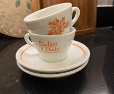 Badger and Dodo coffee cups x2
