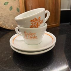 Badger and Dodo coffee cups x2