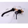 Bathroom Tap, 360 Wall Mounting, Swivelling Single Lever Mixer Tap, Rotatable Basin, Flush-Mounted Washbasin Tap Image 3